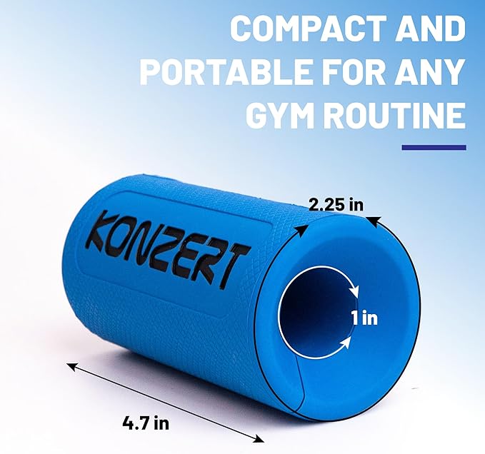 Grip Strength Trainer - Dumbbell & Bar Grips for Lifting, Forearm Training, Pull Up Handles, Weightlifting Workout Equipment, Thick Rubber Grips, Barbell Attachments, Gym Workout Gripper