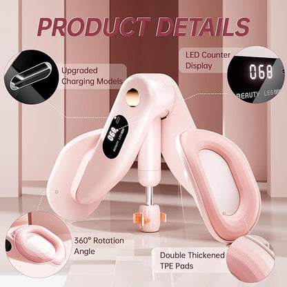 Thigh Master Hip Trainer Kegel Exerciser, Pelvic Floor Muscle Trainer for Women and Inner Thigh Exercise Workout for Men, Thigh & Hip Strengtheners for Home Gym Workout