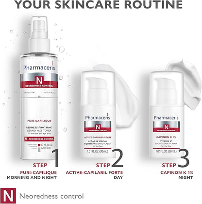 Redness Soothing Mist Toner, Facial Toner, Face Mist, Helps Soothe Redness, Hydrate, Even Skin Tone, for Sensitive & Red Skin, Alcohol-Free, pH Balanced Face Toner, Puri-CAPILIQUE