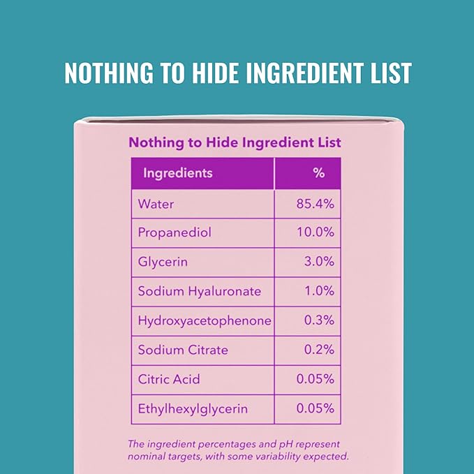 Good Molecules Hyaluronic Acid Serum - 1% Hyaluronic Acid Non-Greasy Ultra hydrating Serum Facial Moisturizer for Plumper Skin, Skin Care for Face