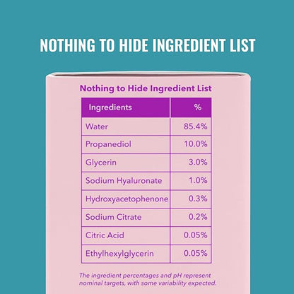 Good Molecules Hyaluronic Acid Serum - 1% Hyaluronic Acid Non-Greasy Ultra hydrating Serum Facial Moisturizer for Plumper Skin, Skin Care for Face