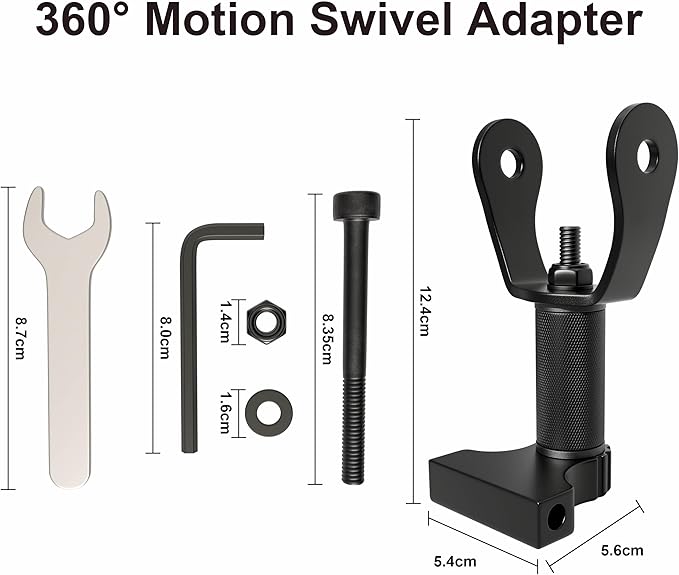 360° Pivot for Peloton Bikes Screen Accessories, Peloton Screen Swivel Mount, Peloton Swivel Screen Attachment, Easily Adjust and Rotate Movement Monitor Adjuster, Black