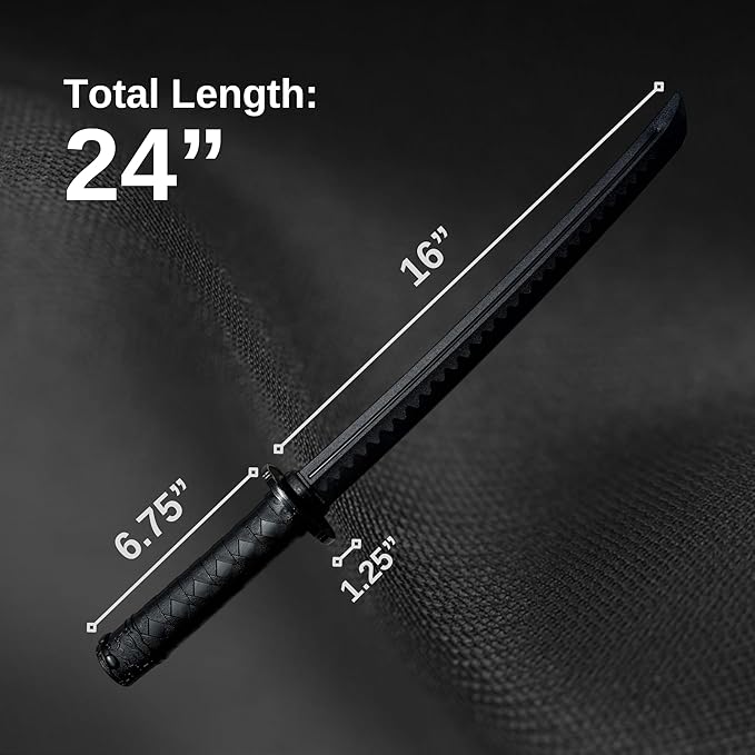 E-BOGU Polypropylene Training Sword (Long 39" and Short 23.5" Black Sword Set)