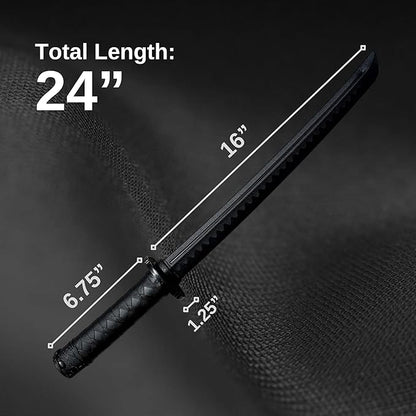 E-BOGU Polypropylene Training Sword (Long 39" and Short 23.5" Black Sword Set)