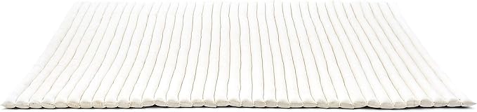 Leewadee - Foldable Floor Mattress - Japanese Roll Up Futon -Trifold Tatami Mat- Guest Floor Bed - Camping Mattress - Thai Massage Mat, Kapok Filled, 75 x 57 inches, Ecru