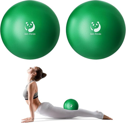 Slim Panda Pilates Ball, 9 Inch Small Exercise Ball, Anti Burst Mini Yoga Ball for Stability, Workout, Barre, Core Strength, Physical Therapy, Balance, Stretching