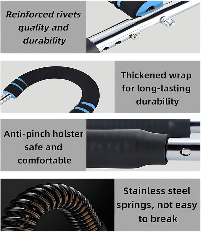 Twister arm Trainer,Arm Chest Trainer,Adjustable Chest Workout Equipment,Chest Workout Equipment,Portable Spring Resistance ，with 8-Shaped Muscle Relaxation Band，for Strength Training and Home Gymr