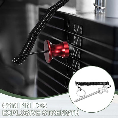 Weight Stack Pin, Weight Gym Pin Strength Training Equipment Replacement with Pull Rope for Home Gym Club