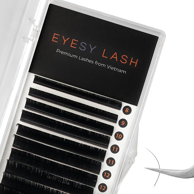 Cashmere Classic Eyelash Extensions Premium Individual Lashes - 0.15mm Thickness D Curl 8-16mm Mixed Tray - Super Soft Matte Black Single Eyelash for Professional Salon Use