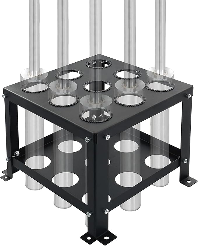 Barbell Holder Vertical Storage Rack, Heavy Duty Floor Stand Barbell Storage Rack, 9 Barbells Olympic Barbell Holder, Barbell Rack Stand Fit 2-inch Olympic Bars Olympic Bars, Curl Bars, Triceps Bars