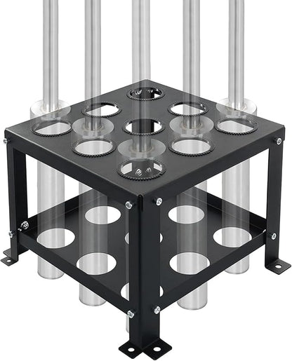 Barbell Holder Vertical Storage Rack, Heavy Duty Floor Stand Barbell Storage Rack, 9 Barbells Olympic Barbell Holder, Barbell Rack Stand Fit 2-inch Olympic Bars Olympic Bars, Curl Bars, Triceps Bars