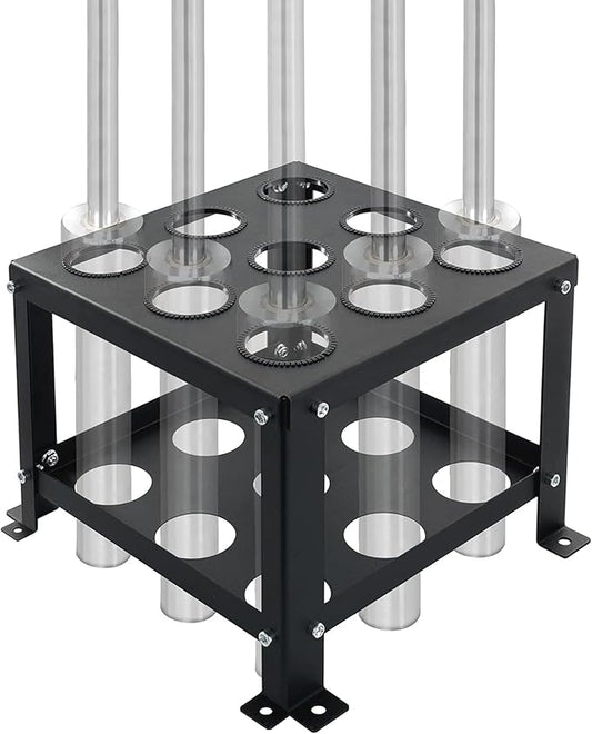Barbell Holder Vertical Storage Rack, Heavy Duty Floor Stand Barbell Storage Rack, 9 Barbells Olympic Barbell Holder, Barbell Rack Stand Fit 2-inch Olympic Bars Olympic Bars, Curl Bars, Triceps Bars