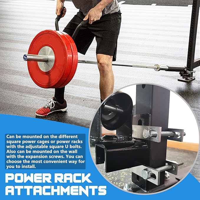 T Bar Row Platform Landmine Attachments for Squate Rack or Wall Mount Fits 2-inch Barbell, Landmine Base Gym Equipment, Power Cage Landmine for Almost of Power Rack