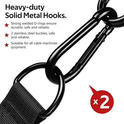 WALITO Exercise Handles, Replacement Cable Machine Attachments for Home Gym Equipment, Pulley System, Pilates, Resistance Bands, Strength Trainer, Heavy Duty Working Out Handles