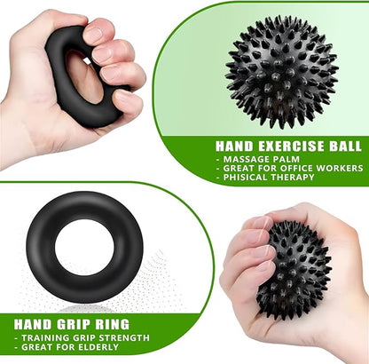 Hand Grip Strengthener, Grip Strength Trainer, 22-132 Lbs Adjustable Resistance Forearm Exerciser Workout for Rehabilitation Athletes Climbers Musicians