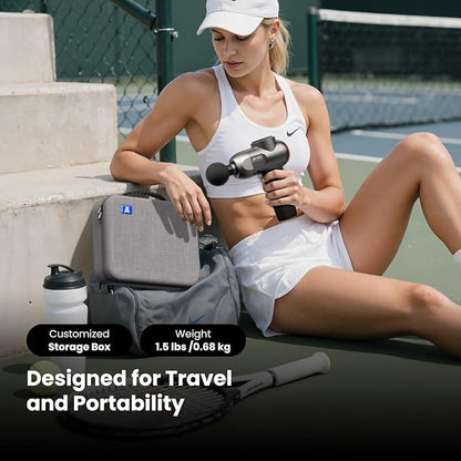 BOB AND BRAD C2 Ultra Massage Gun with Heat and Infrared LED Light, Deep Tissue Percussion Massager Gun, Muscle Massager Electric Back Massagers for Professional Athletes Home Gym