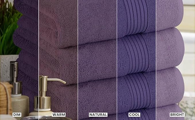 Utopia Towels 4 Pack Bath Towels Set, 27 by 54 Inches, 100% Ring Spun Cotton, Quick Dry, Highly Absorbent, Soft Feel Towels, Perfect for Daily Use, Plum