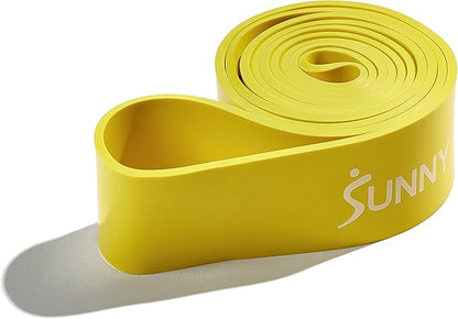 Sunny Health & Fitness Versatile Resistance Bands (Single or Combo Set) for Strength Training, Power Cage, Squat Rack, Home Gym, Body Stretching, Physical Therapy – 100, 140, 160, 180 & 10-75 LB Combo