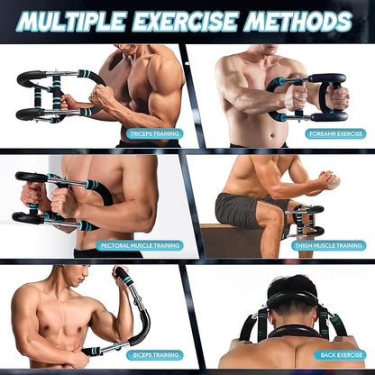Twister Arm Trainer, Adjustable Spring Resistance Fitness Workout Equipment, Portable Chest Exercise Strength Training for Shoulder Forearm Muscle, Home Gym for Men Women