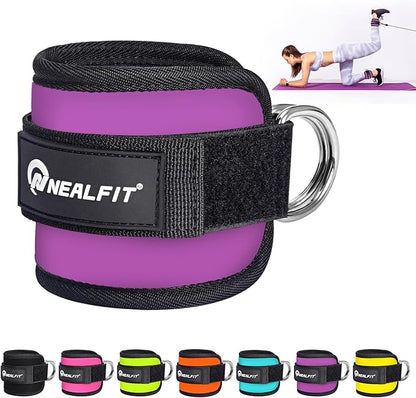 Ankle Strap for Cable Machine, Gym Ankle Cuff for Kickbacks, Leg Extensions, Glute Workouts, Booty Hip Abductors Exercise for Women and Men