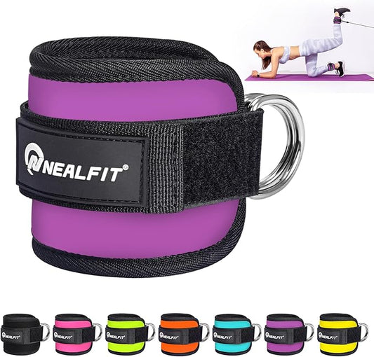 Ankle Strap for Cable Machine, Gym Ankle Cuff for Kickbacks, Leg Extensions, Glute Workouts, Booty Hip Abductors Exercise for Women and Men