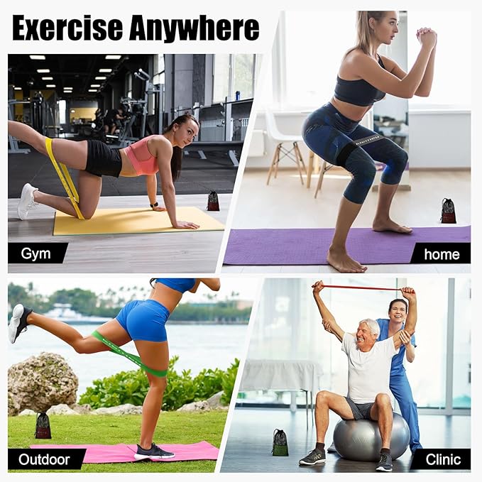 Mini Loop Resistance Bands for Working Out Legs, Elastic Stretch Bands for Exercise Loop Bands, Rubber Exercise Bands for Physical Therapy and Rehab, 6 cm Upgraded Version