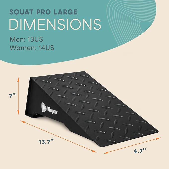 Lifepro 2pcs Metal Squat Wedge Block Non-Slip Squat Wedge with Resistance Band, Slant Board 1200 lbs Calf Stretcher Elevated Squat Tool for Squat and Stretching Exercises (Large 13.7")