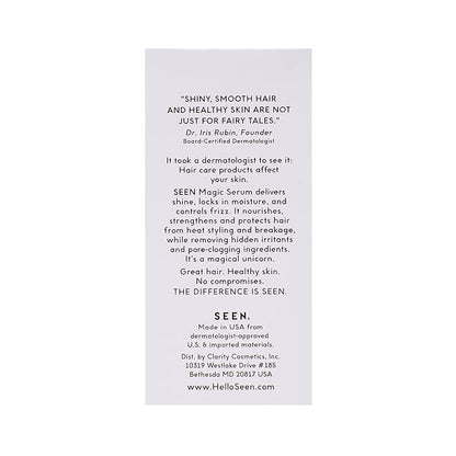 SEEN Magic Serum, Fragrance Free - Non-Comedogenic & Sulfate-Free Hair Serum- Anti Frizz- Dermatologist-Developed - Safe for Sensitive, Eczema & Acne Prone Skin