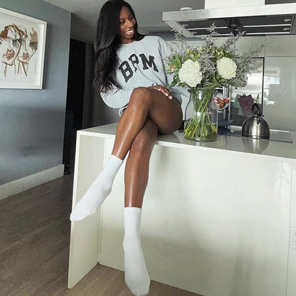 3 Pairs Pilates Socks with Grips for Women Non Slip Grip Socks for Yoga Barre Hospital Workout