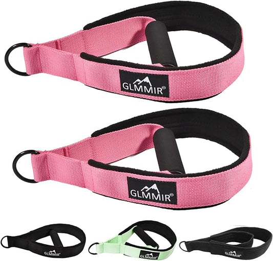 Pilates Double Loop Straps for Pilates Reformer, Fitness Metal D Ring Straps Handle, Pilate Accessories Yoga Wristbands Exercise Straps for Gym Home Workout 2PCS