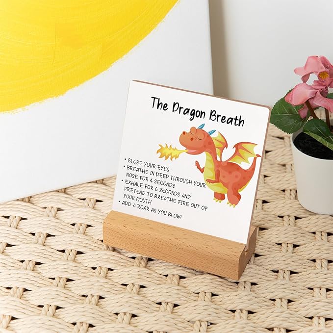 Xendelow Wood Decorative Signage - 4x4 inches Mental Health Therapy Gift, Positivity Recovery Self Care Sign