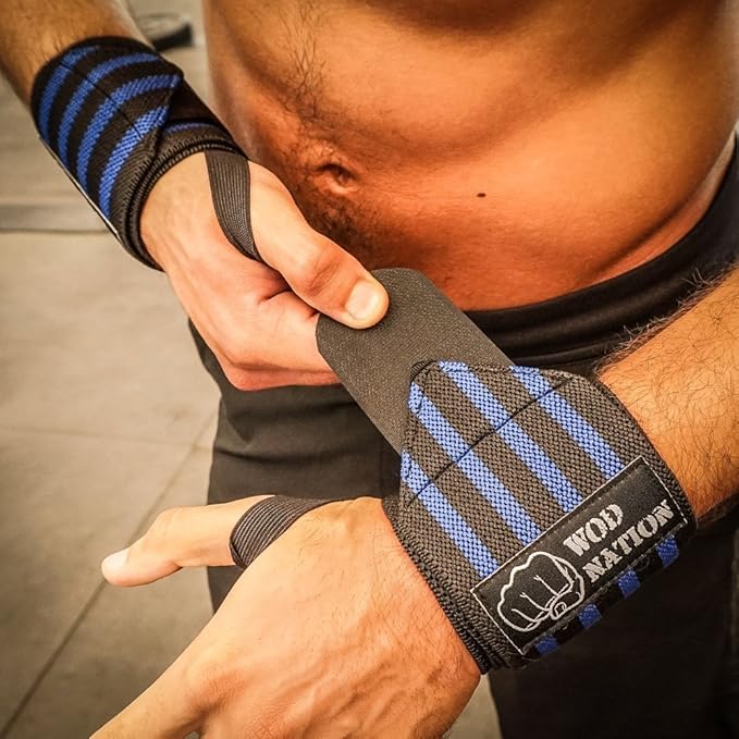 WOD Nation Wrist Wraps for Weightlifting & Strength Training – Professional Gym Straps w/Thumb Loop for Men & Women