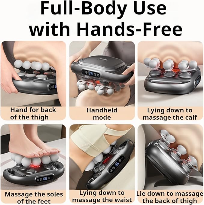 Morglea Deep Tissue Massager, 2025 Upgraded 22 Head Massage Gun, 99 Intensity Levels with 9 Modes, Quiet Muscle Relief Massager for Legs, Waist, Buttocks Muscles