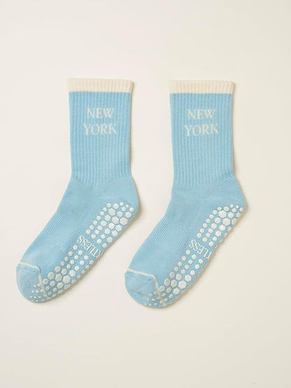Crew Half Calf Grip Socks, Cutest Fruits Pilates Socks, Ruffle socks, Non-Slip, Barre Yoga Fitness