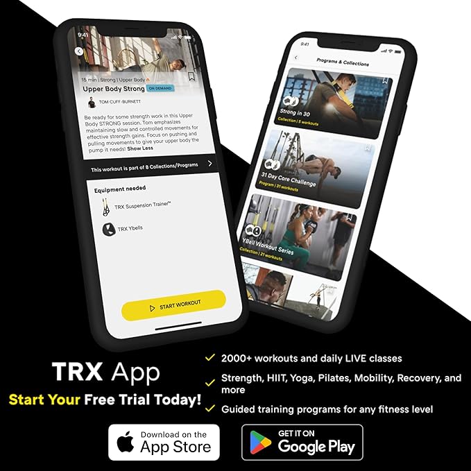 TRX All-in-ONE Suspension Training System: Full Body Workouts for Your Home Gym, Travel, and Outdoors | Includes Indoor & Outdoor Anchors, Workout Guide and Video Downloads