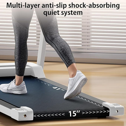Portable Foldable Treadmills for Home, Small Folding Treadmill for Home Office with 300 LBS Capacity, Walking Running Exercise Electric Compact Treadmill with LED Display