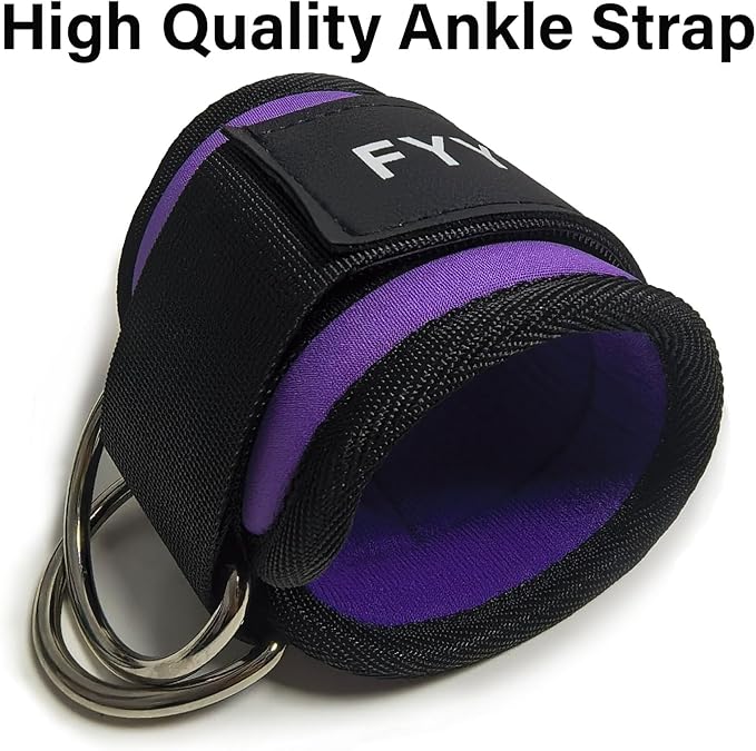 Ankle Strap(Pair) for Cable Machine, Ankle Cuff for Kickbacks, Leg Extensions, Lower Body Exercises, Glute Workouts, Booty Hip Abductors Exercise, for Home & Gym