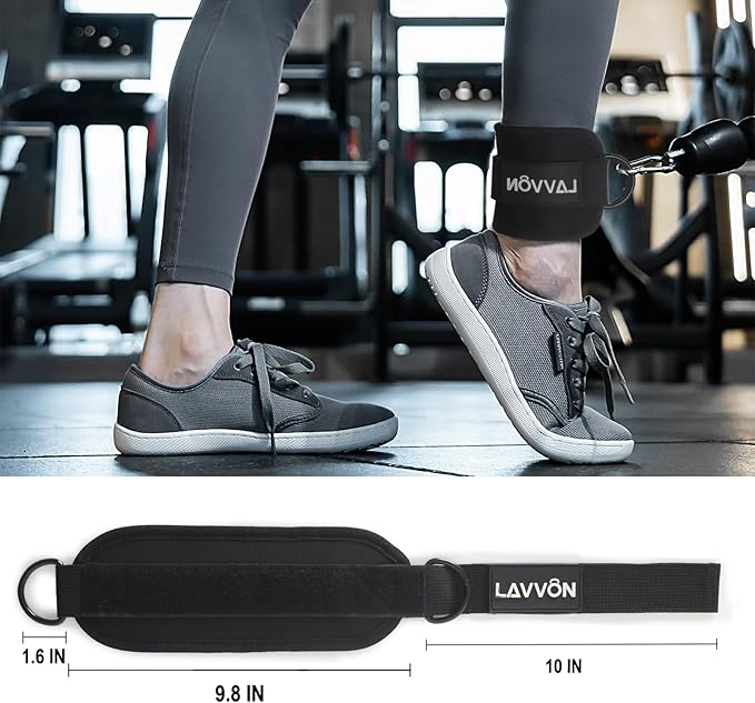 Ankle Straps for Cable Machines Kickbacks - Adjustable Comfort Ankle Cable Attachments for Gym Ankle Cuff Cable Machine Glute Kickback Straps - Leg Extensions, Curls & Ankle Cuffs Women