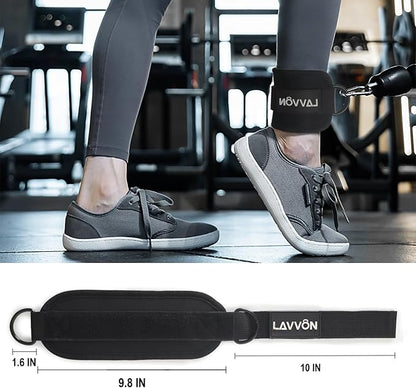 Ankle Straps for Cable Machines Kickbacks - Adjustable Comfort Ankle Cable Attachments for Gym Ankle Cuff Cable Machine Glute Kickback Straps - Leg Extensions, Curls & Ankle Cuffs Women