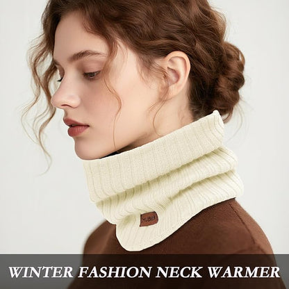 Neck Warmer Gaiter, Winter Fleece Lined Face Mask Scarf for Men Women, Thick Warm Cold Weather Running Ski Neck Cover