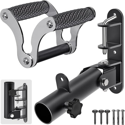 Kipika Landmine Attachment for Olympic Barbell Bars, Wall Mount Landmine Attachment, V Bar Row Landmine Handle and Viking Press Landmine Handle, Versatile Strength Training Equipment for Home Gym