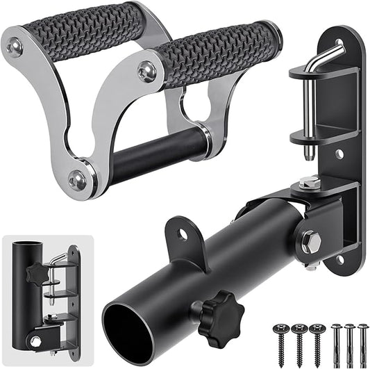 Kipika Landmine Attachment for Olympic Barbell Bars, Wall Mount Landmine Attachment, V Bar Row Landmine Handle and Viking Press Landmine Handle, Versatile Strength Training Equipment for Home Gym