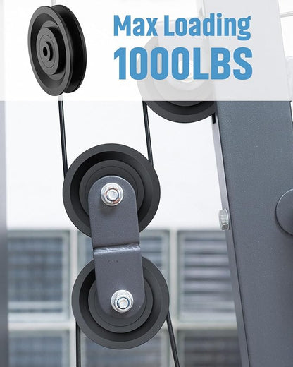 90mm/3.5Inch Universal Nylon Abration Bearing Pulley-Wheel Replace for Home Gym Cable Machine Equipment Part, Load Bearing 330 Lbs, DIY Fitness Weight Lifting Pulley Replacement
