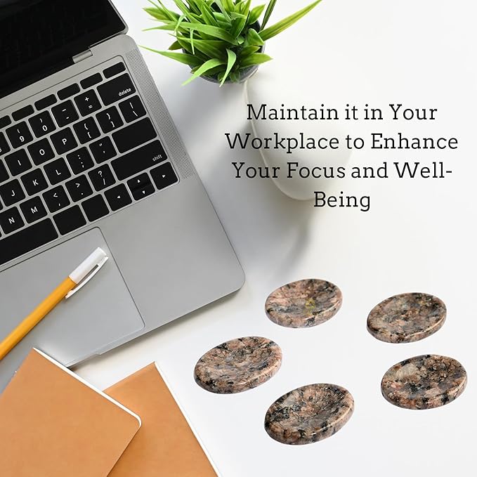 Que Sera Worry Stones – Crystal Thumb Worry Stone for Anguish, Stress – Relaxing & Soothing Balance Stones for Meditation, Relief – Healing Stones & Crystals for Men, Women