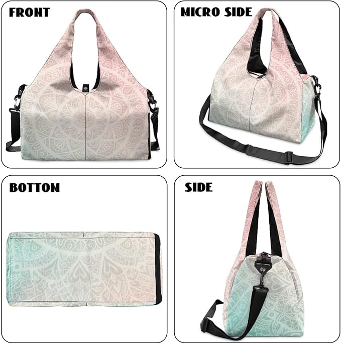 Yoga Mat Bag for Women Men Large Carryall Tote with Adjustable Shoulder Strap for Gym Yoga Travel Pilates Office