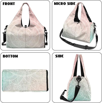 Yoga Mat Bag for Women Men Large Carryall Tote with Adjustable Shoulder Strap for Gym Yoga Travel Pilates Office