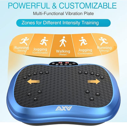 AXV Vibration Plate Exercise Machine Whole Body Workout Portable Mini Vibrate Fitness Platform Lymphatic Drainage Machine for Weight Loss Shaping Toning Wellness Home Gyms Workout (Mini)