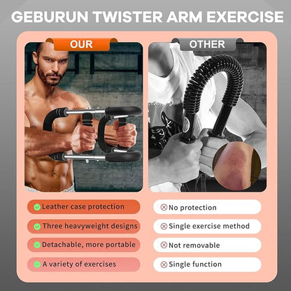 Twister Arm Trainer, 20-120 lb Adjustable Chest Workout Equipment, Forearm Strengthener, Power Twist Arm Trainer for Men, Arm Exercise Equipment, Portable Spring Resistance for Home Workout Equipment