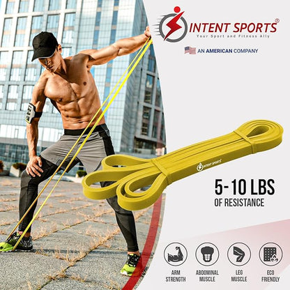 INTENT SPORTS Pull Up Assist Bands – Assistance and Resistance Bands for Pull-Up, Fitness, Body Stretching, Mobility Work, Weightlifting, Heavy Duty - Single/Set – Exercise Videos - eBook!