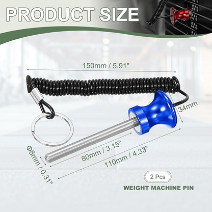 Weight Stack Pin, Weight Gym Pin Strength Training Equipment Replacement with Pull Rope for Commercial Home